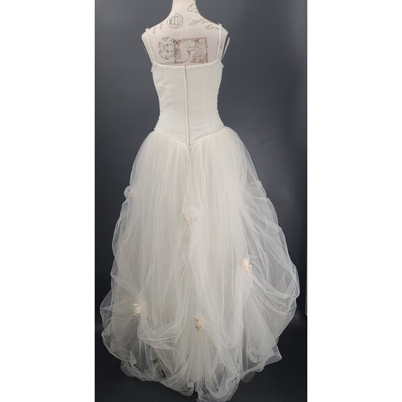 Cache Vintage Beaded Fairy Whimsical Prom Wedding dress Ivory Size 4 ren Faire - Picture 3 of 16